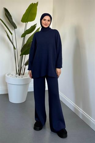 Maurella Balon Kol Angora Takım Lacivert