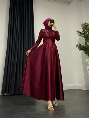 Melinda Payet Abiye Bordo