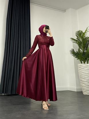 Melinda Payet Abiye Bordo