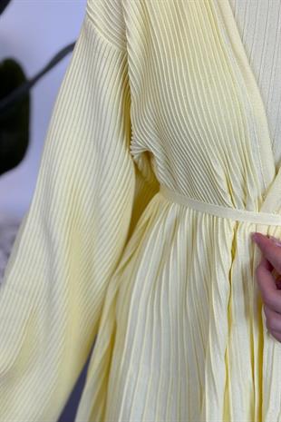 Miren Jileli Hırka Takım Butter Yellow