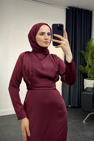 Nana Saten Abiye Bordo