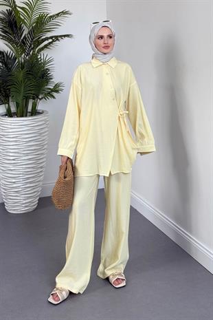 Narss Düğmeli Pantolun Takım Sarı