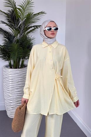 Narss Düğmeli Pantolun Takım Sarı