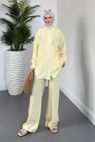 Narss Düğmeli Pantolun Takım Sarı