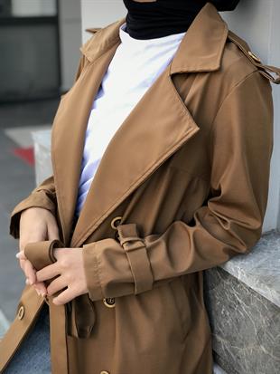 Nasa Apoletli Trençkot Camel