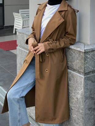 Nasa Apoletli Trençkot Camel