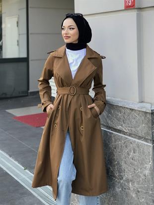 Nasa Apoletli Trençkot Camel