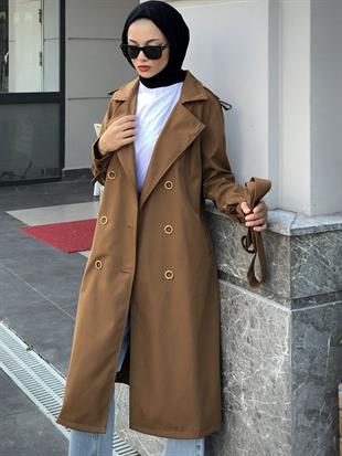 Nasa Apoletli Trençkot Camel