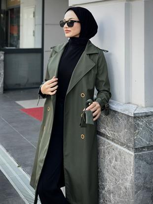 Nasa Apoletli Trençkot Haki