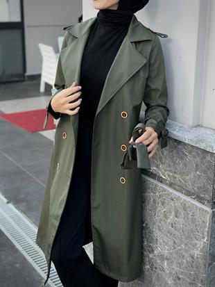 Nasa Apoletli Trençkot Haki