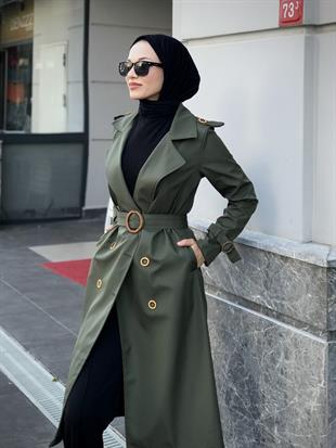 Nasa Apoletli Trençkot Haki