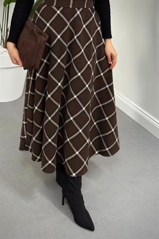 Nerelle Ekose Desen Etek Brown