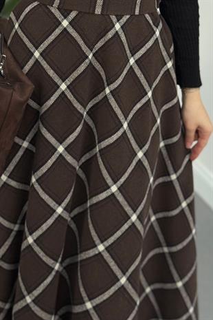 Nerelle Ekose Desen Etek Brown