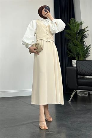 Nevin Cepken Etek Takım Bej