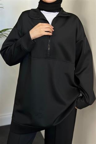 Omari Scuba Fermuarlı Takım Siyah