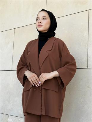 OVERSİZE CEKET TAKLIM KAHVE