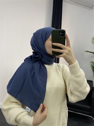 Pamuk Kraş Şal İndigo