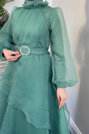 Patricia Kat Kat Tül Abiye Mint