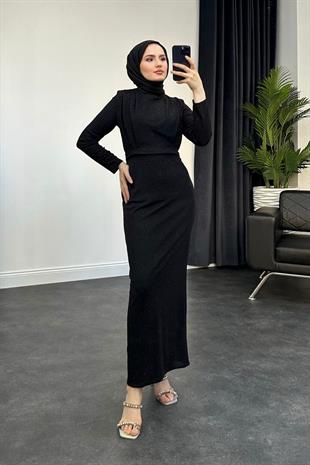 Penelope Simli Abiye Siyah