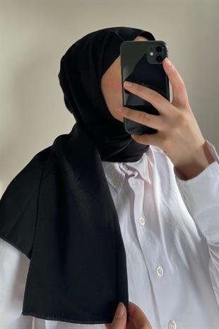 Piramit Desen Şal Siyah