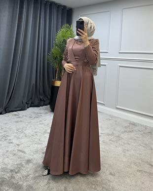 Polina Tesettür Abiye Gül Kurusu