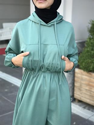 Rio Önü Cepli Elbise Mint