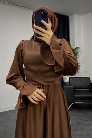 Rosy Abiye Kahverengi
