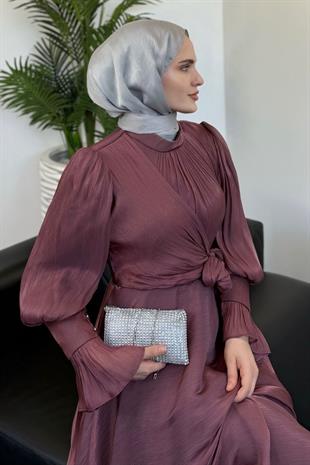 Rovena Yandan Bağlamalı Abiye Rose