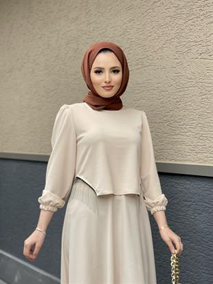 Poppy Etekli Takım Bej