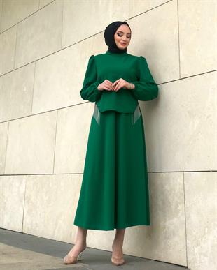 Poppy Etekli Takım Yeşil