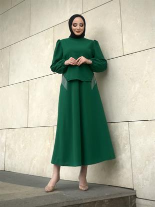 Poppy Etekli Takım Yeşil