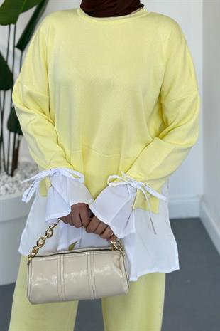 Senna Gömlekli Triko Takım Butter Yellow