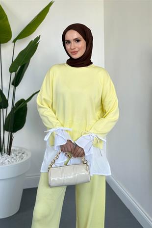 Senna Gömlekli Triko Takım Butter Yellow