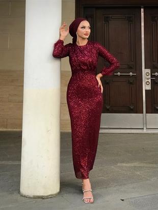 Sindy Payet Abiye Bordo