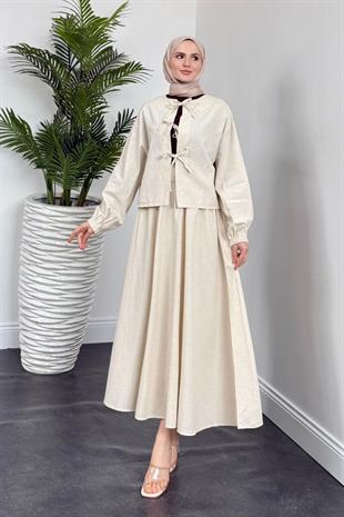 Sove Etekli Takım Bej