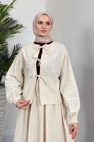 Sove Etekli Takım Bej