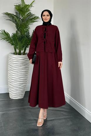 Sove Etekli Takım Bordo