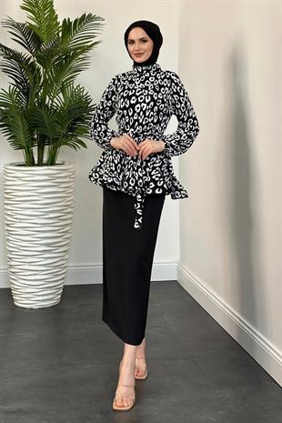 Style Etek Takım Siyah Zebra