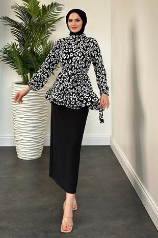 Style Etek Takım Siyah Zebra