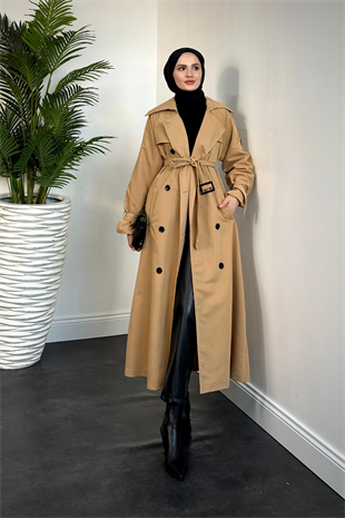 Thylanee Astarlı Aporetli Trençkot Camel