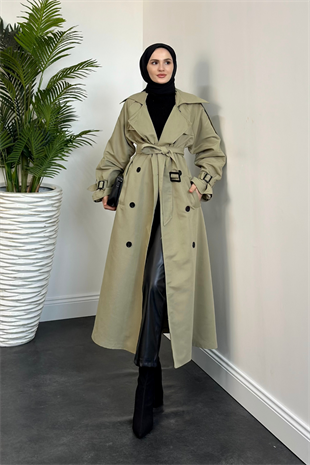 Thylanee Astarlı Aporetli Trençkot Haki