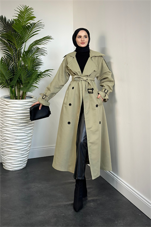 Thylanee Astarlı Aporetli Trençkot Haki