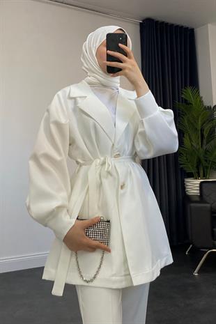 Tilda Ceket Takım Beyaz