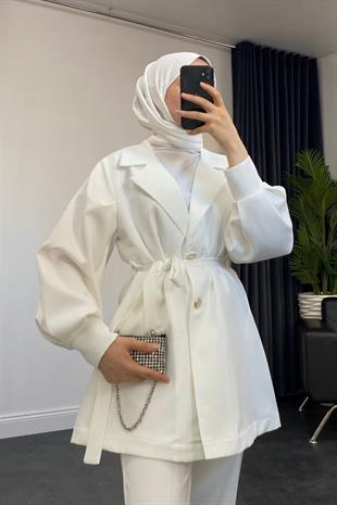 Tilda Ceket Takım Beyaz