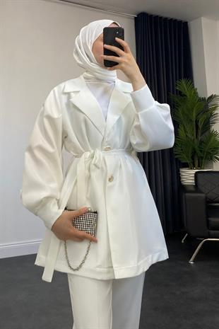 Tilda Ceket Takım Beyaz