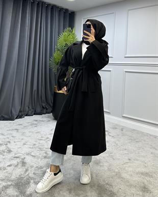 Tolunay Kaşe Kaban Siyah