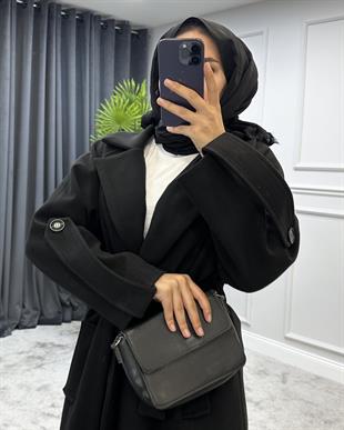 Tolunay Kaşe Kaban Siyah