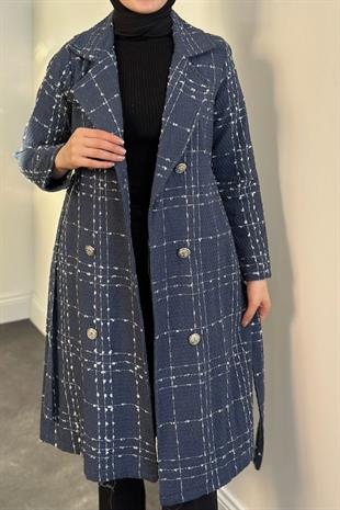 Tüvit Kuşaklı Kaban Lacivert