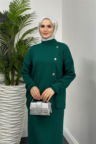 Varda Etekli Takım Zümrüt