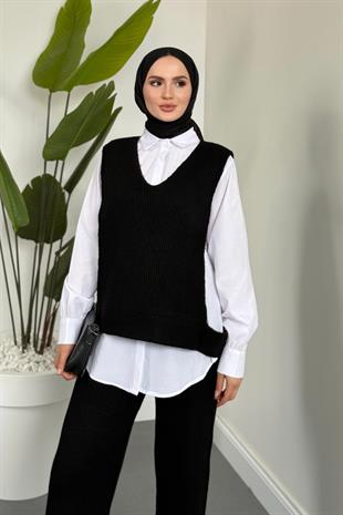 Venüs Üçlü Triko Takım Siyah
